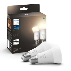 Philips Hue ledlamp warm wit E27 9W 2 stuks