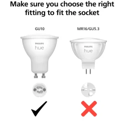Philips Hue ledspot GU10 4,3W set van 2