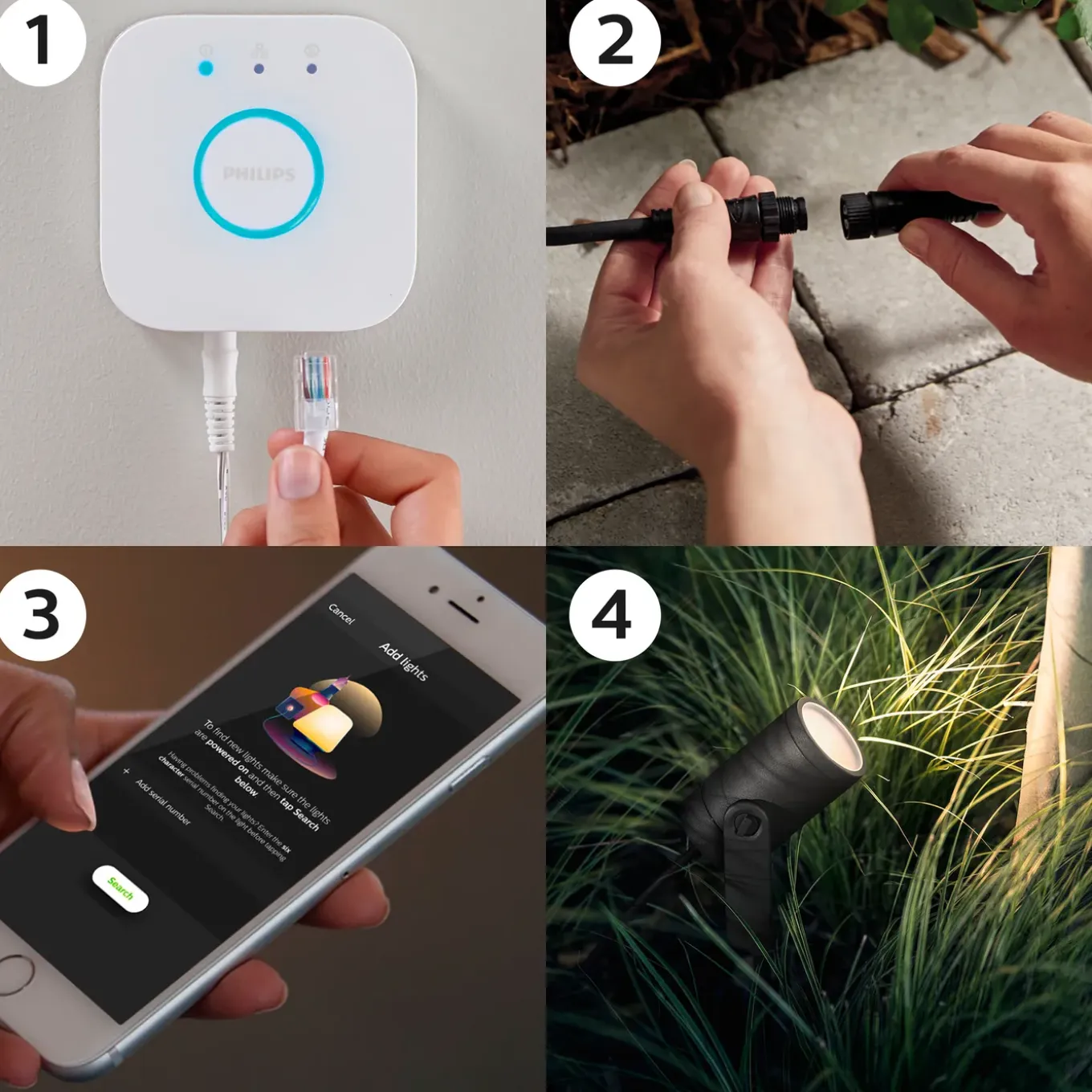 Philips Hue Lily tuinspot - wit en gekleurd licht - 1-spot - zwart - LowVolt - basis