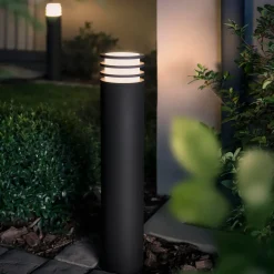 Philips Hue Lucca sokkellamp - warmwit licht - zwart - hoog