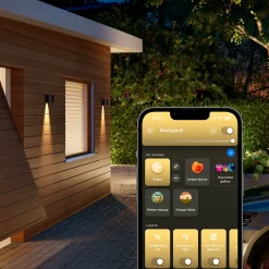 Philips Hue Resonate Down - wandlamp - wit en gekleurd licht - zwart