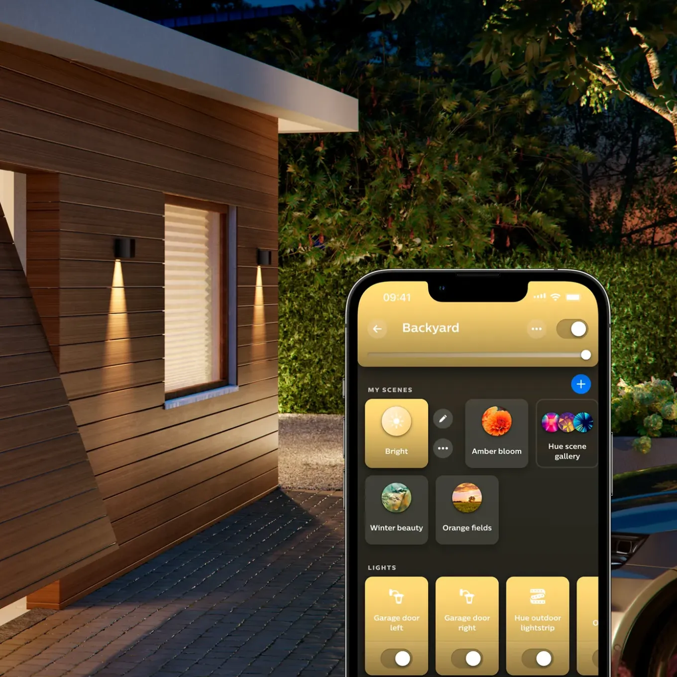 Philips Hue Resonate Down - wandlamp - wit en gekleurd licht - zwart