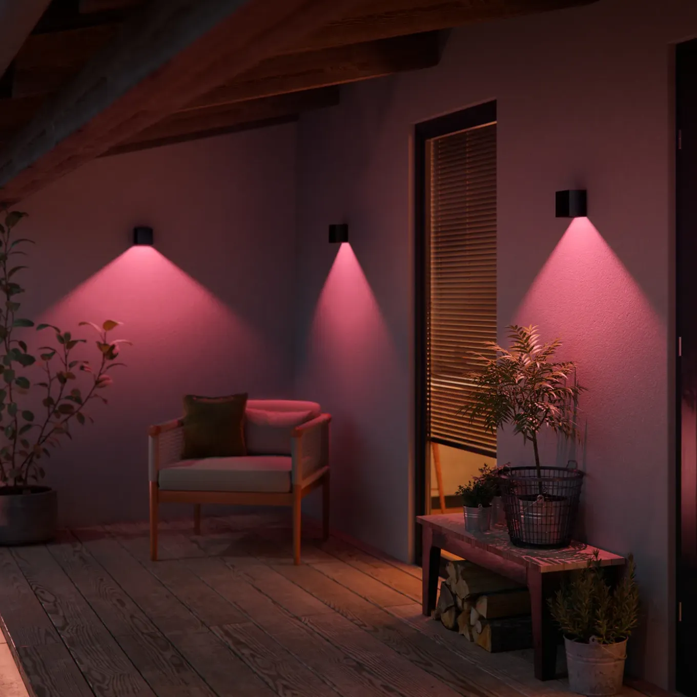 Philips Hue Resonate Down - wandlamp - wit en gekleurd licht - zwart