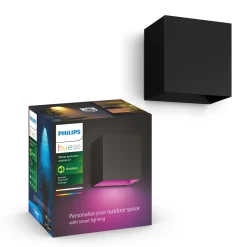 Philips Hue Resonate Down - wandlamp - wit en gekleurd licht - zwart