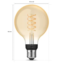 Philips Hue slimme ledfilamentlamp G93 warm wit E27 7,2W