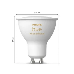 Philips Hue slimme ledspot aanpasbaar wit GU10 5W set van 3