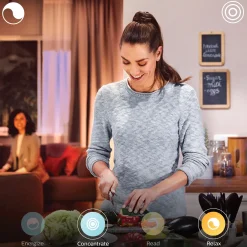 Philips Hue starterkit - warm tot koelwit licht - 3 lampen - E27 - 1100lm - 1 dimmer switch