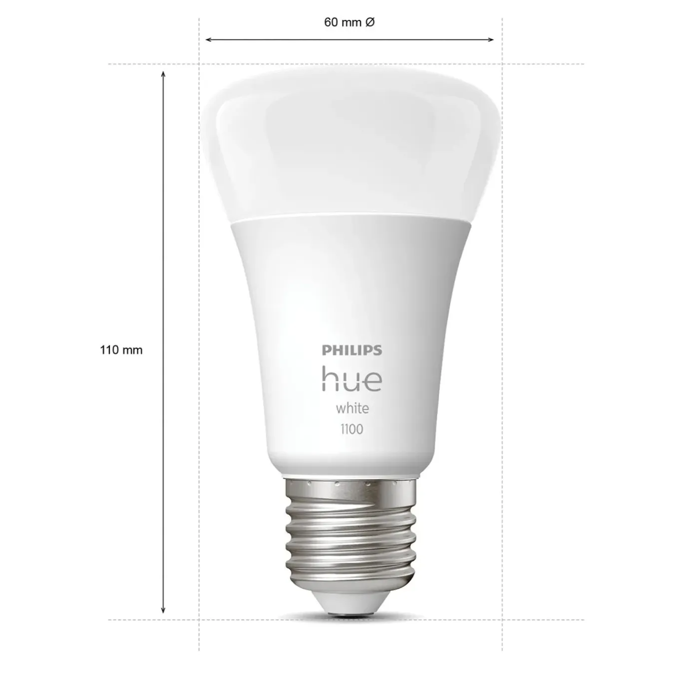 Philips Hue starterkit - warmwit licht - 3 lampen - E27 - 1100lm - 1 dimmer switch