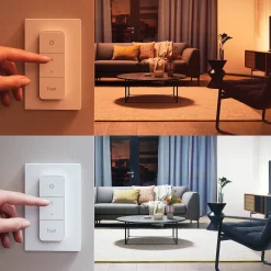 Philips Hue starterkit wit en gekleurd licht E27 9W 2 stuks met Hue Bridge en Hue Dimmer switch