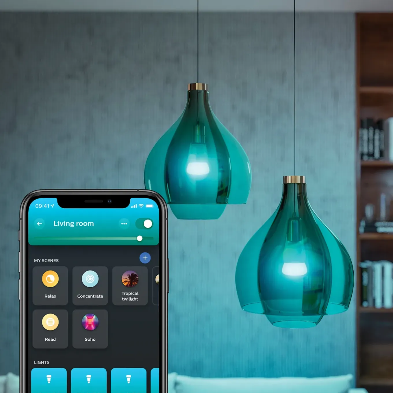 Philips Hue starterkit wit en gekleurd licht E27 9W 2 stuks met Hue Bridge en Hue Dimmer switch