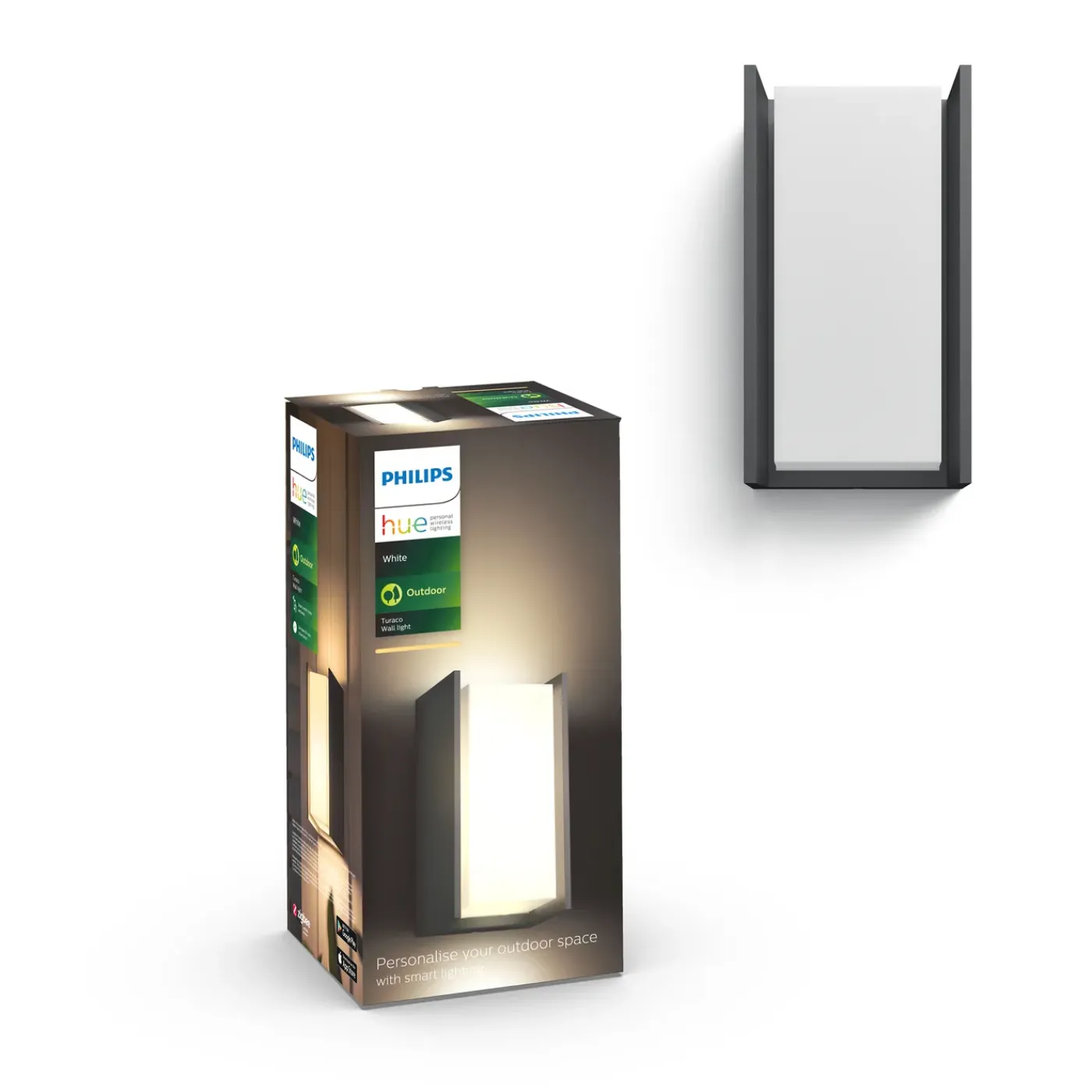 Philips Hue Turaco wandlamp - warmwit licht - zwart