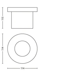 Philips Moss inbouwspot rvs ⌀11,4cm 3W