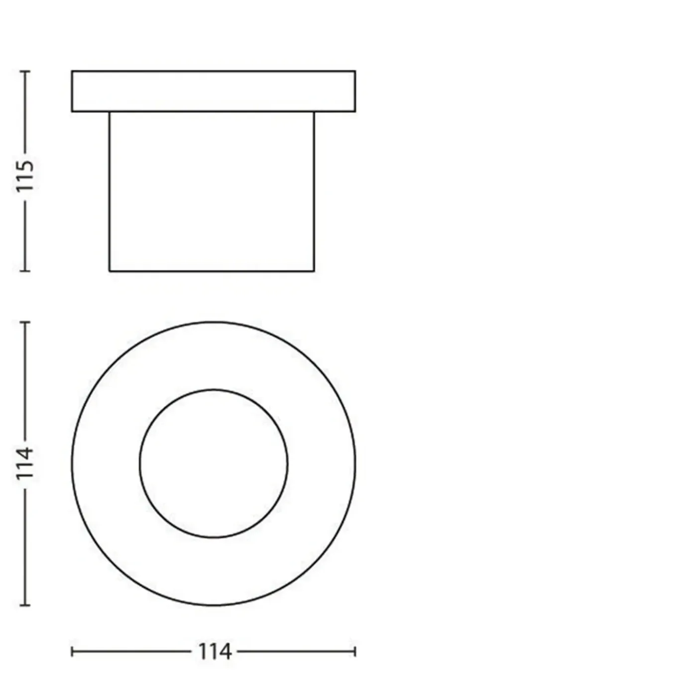 Philips Moss inbouwspot rvs ⌀11,4cm 3W
