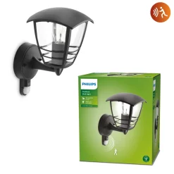 Philips muurverlichting Creek met bewegingssensor E27
