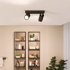 Philips Opbouwspot Idris - Zwart - 11,9cm - 2xGU10