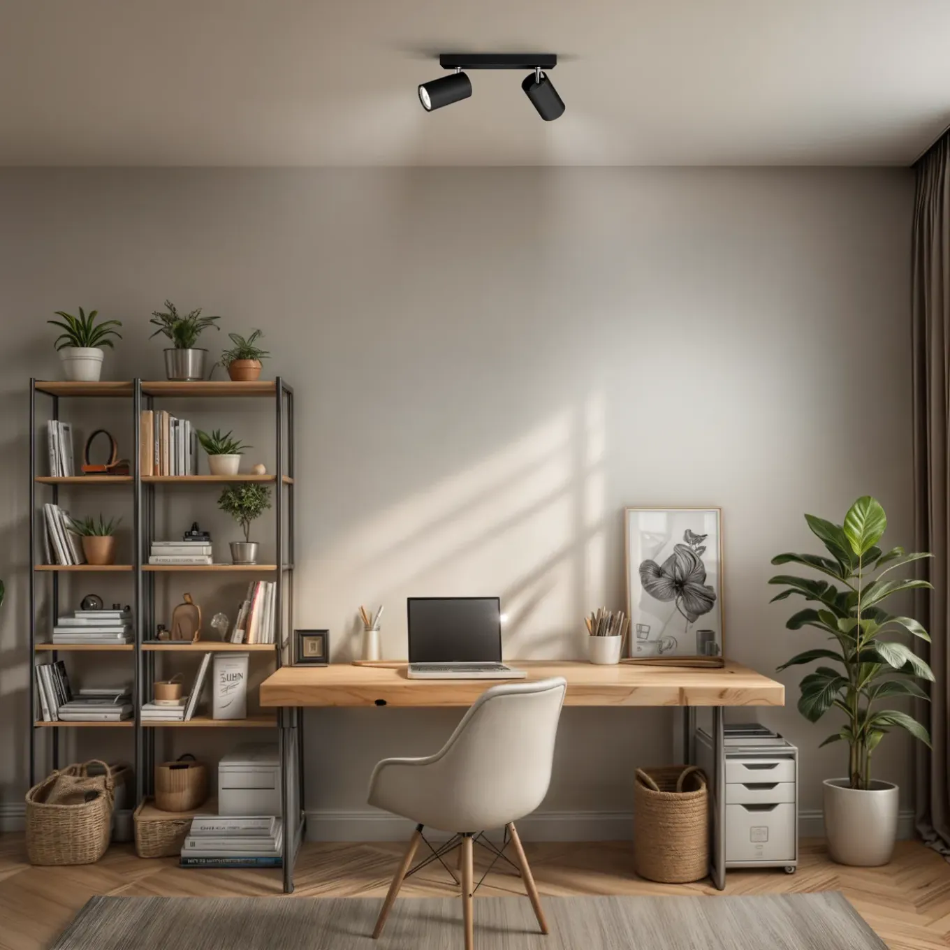 Philips Opbouwspot Kosipo - Zwart - 24cm - 2xGU10