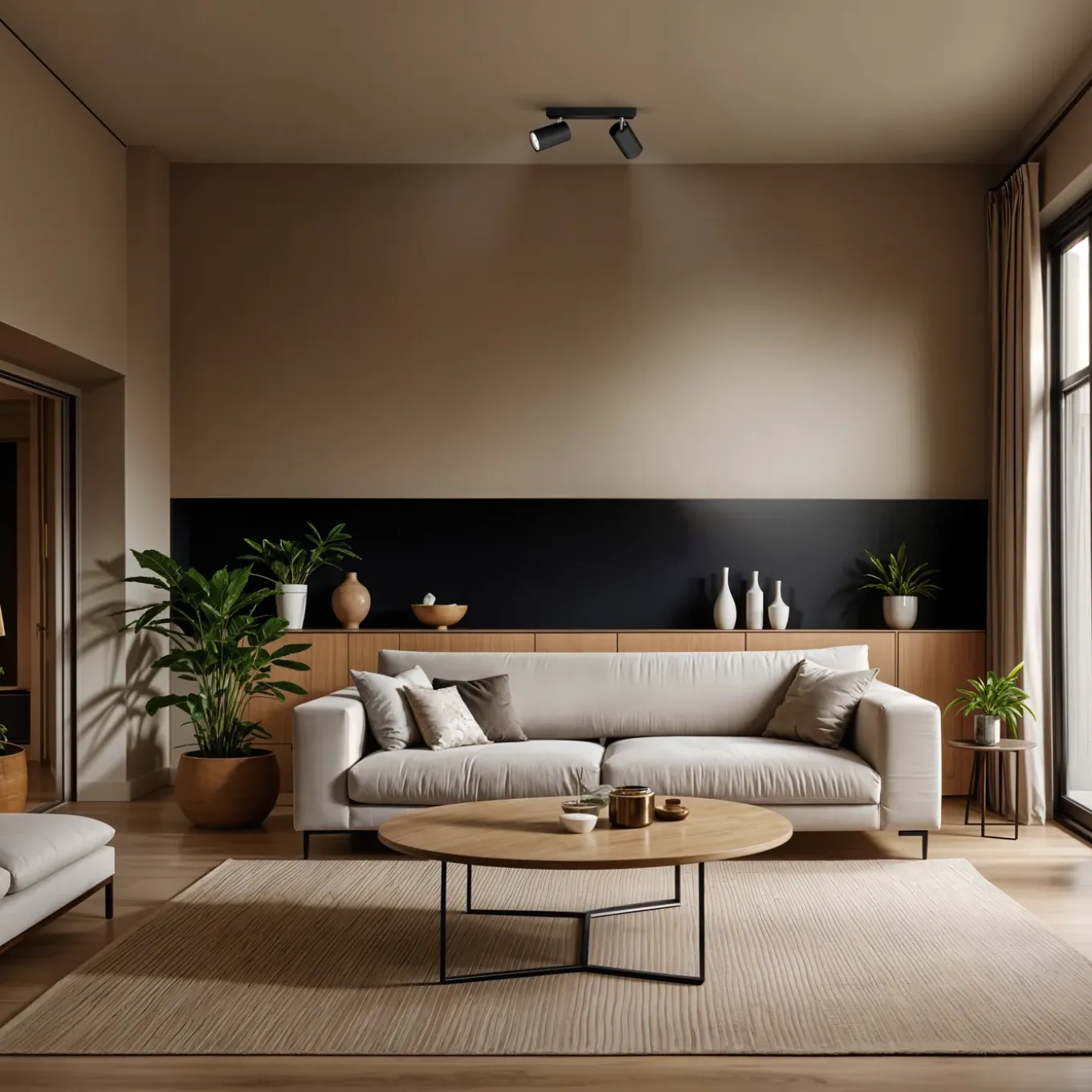 Philips Opbouwspot Kosipo - Zwart - 24cm - 2xGU10