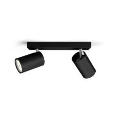 Philips Opbouwspot Kosipo - Zwart - 24cm - 2xGU10