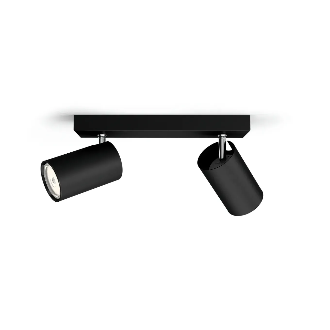 Philips Opbouwspot Kosipo - Zwart - 24cm - 2xGU10