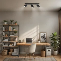 Philips Opbouwspot Kosipo - Zwart - 44,3cm - 3xGU10