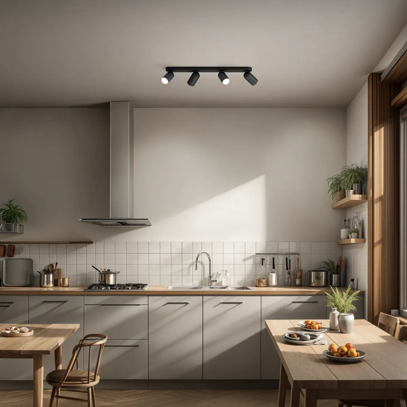 Philips plafondspot Pongee zwart 4xGU10