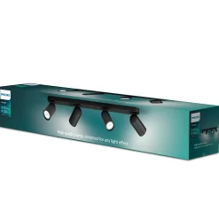 Philips plafondspot Pongee zwart 4xGU10
