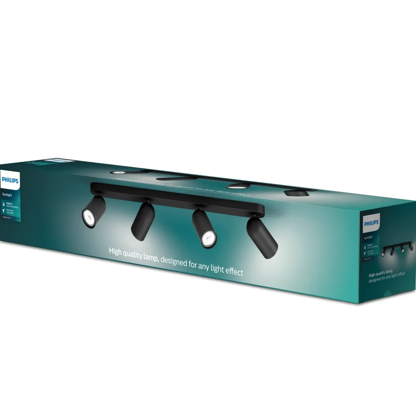 Philips plafondspot Pongee zwart 4xGU10