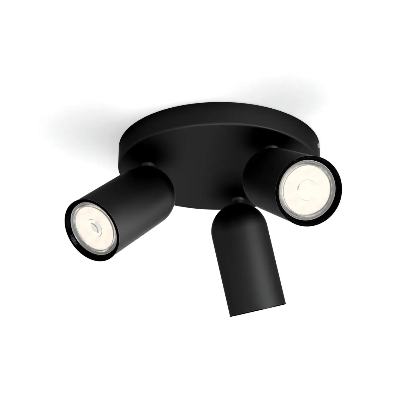 Philips plafondspot Pongee zwart 3xGU10