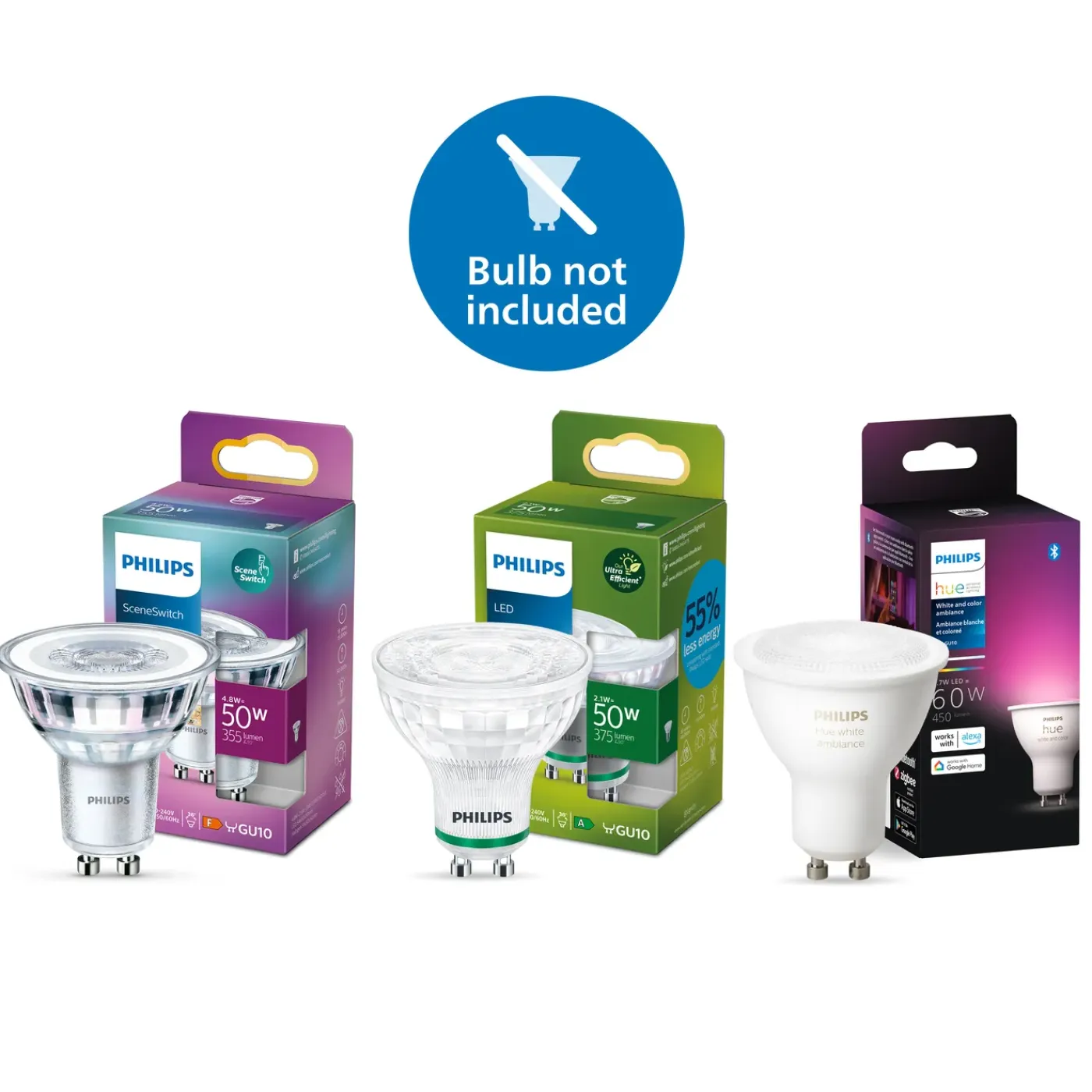 Philips plafondspot Pongee zwart 3xGU10