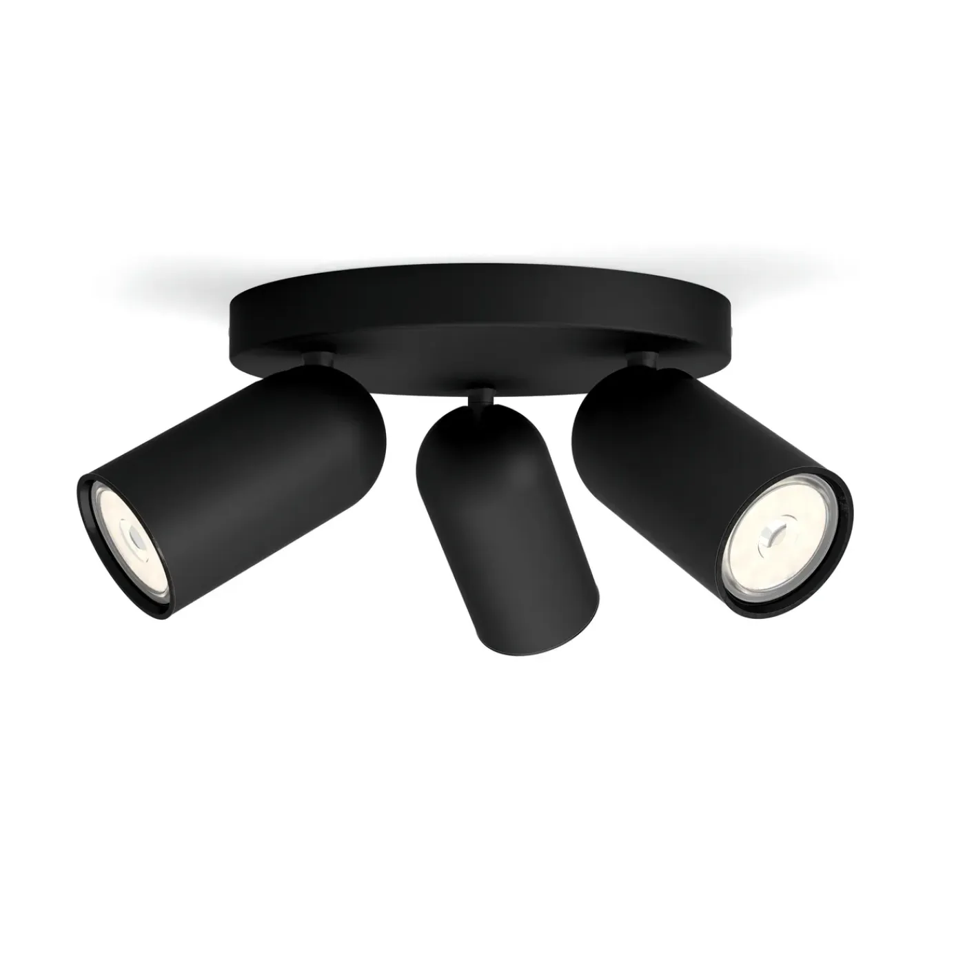 Philips plafondspot Pongee zwart 3xGU10