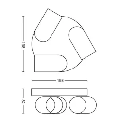 Philips plafondspot Pongee zwart 3xGU10