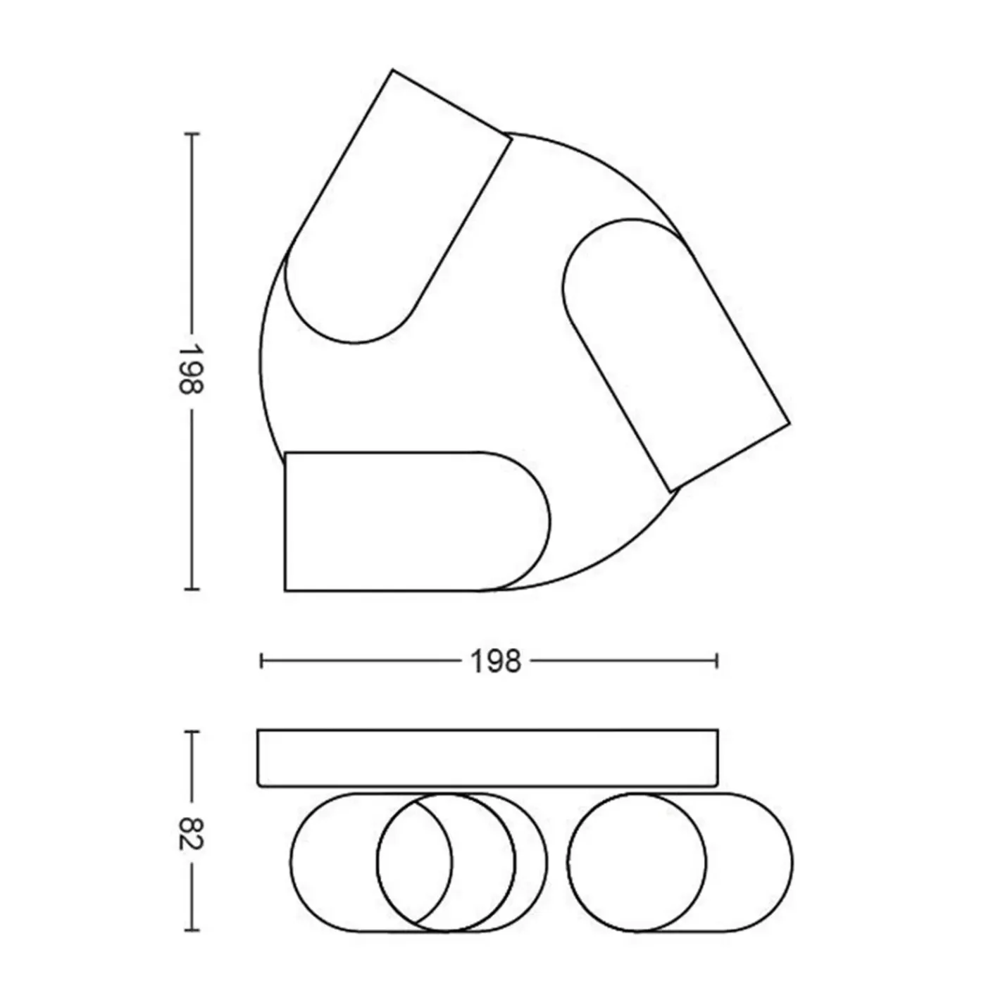 Philips plafondspot Pongee zwart 3xGU10