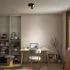 Philips plafondspot Pongee zwart 3xGU10