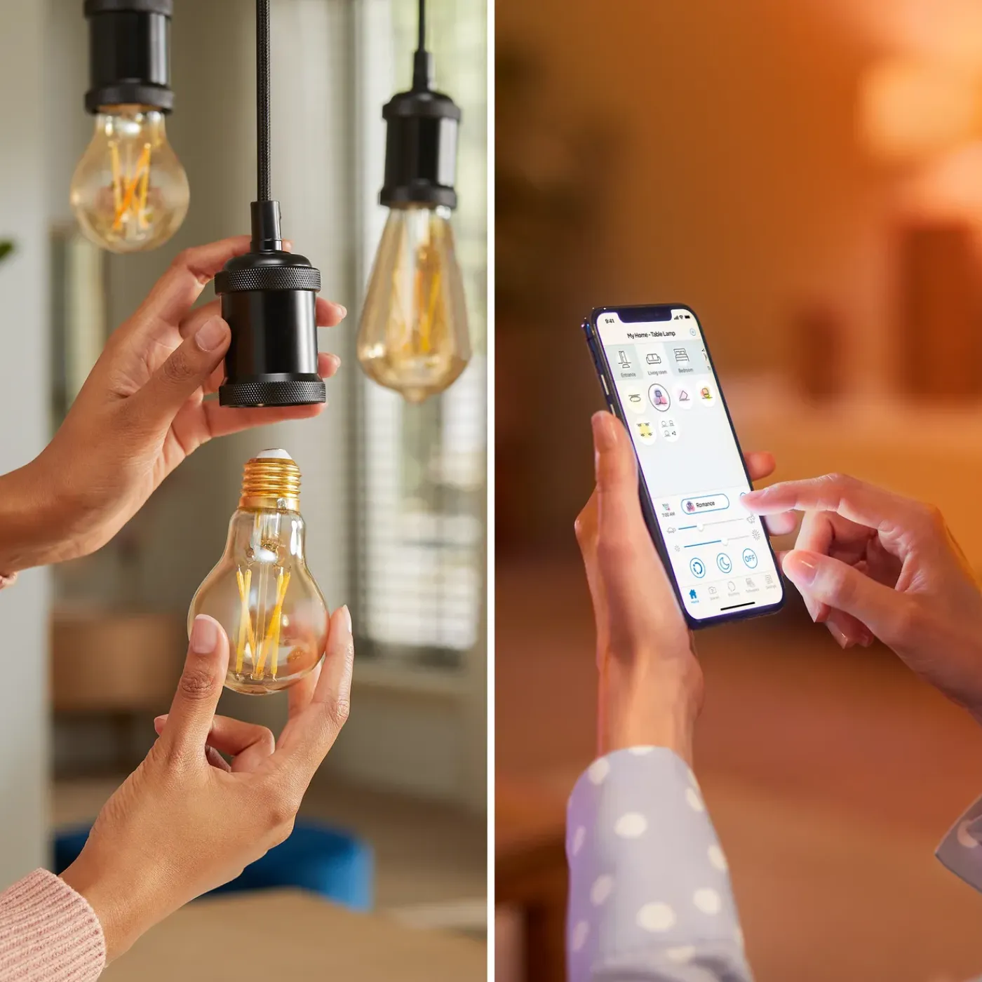 Philips slimme ledfilamentlamp A60 amber E27 7W
