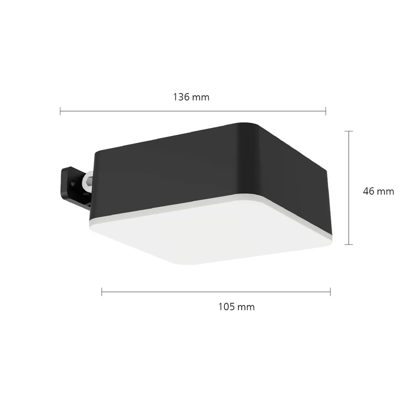 Philips solar wandlamp Vynce square SL43 zwart 1 st