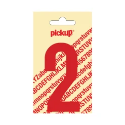 PickUp Zelfklevend Cijfer Nobel - 2 - Rood - Hoogte 9cm