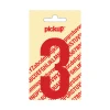 Pick Up PickUp Zelfklevend Cijfer Nobel - 3 - Kunststof - Rood - Hoogte 9cm