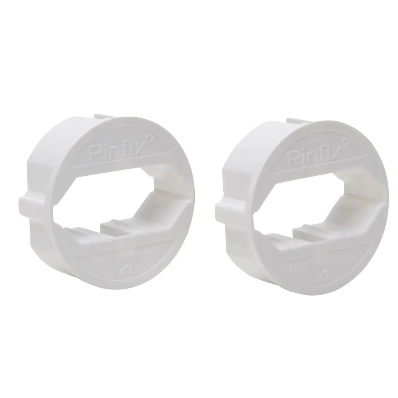 Pinfix stopcontact adapter wit 2 stuks