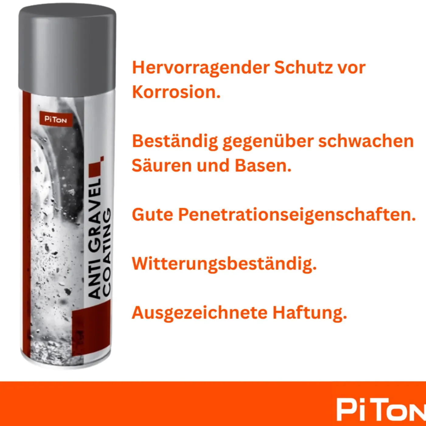 PiTon - Anti-grind Coating Spuitbus - Grijs - 500 Ml