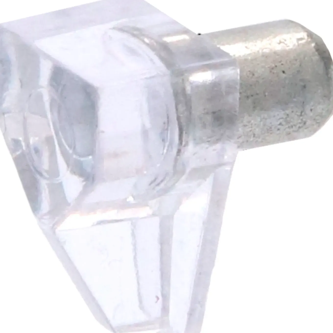 Plankdrager - Kunststof Transparant Metalen Pin - 6 mm - 12 Stuks