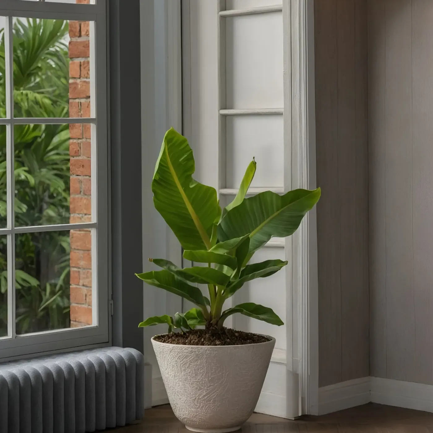 Plant in a Box - Musa 'oriental Dwarf' Bananenplant X1 - Hoogte 25-40cm