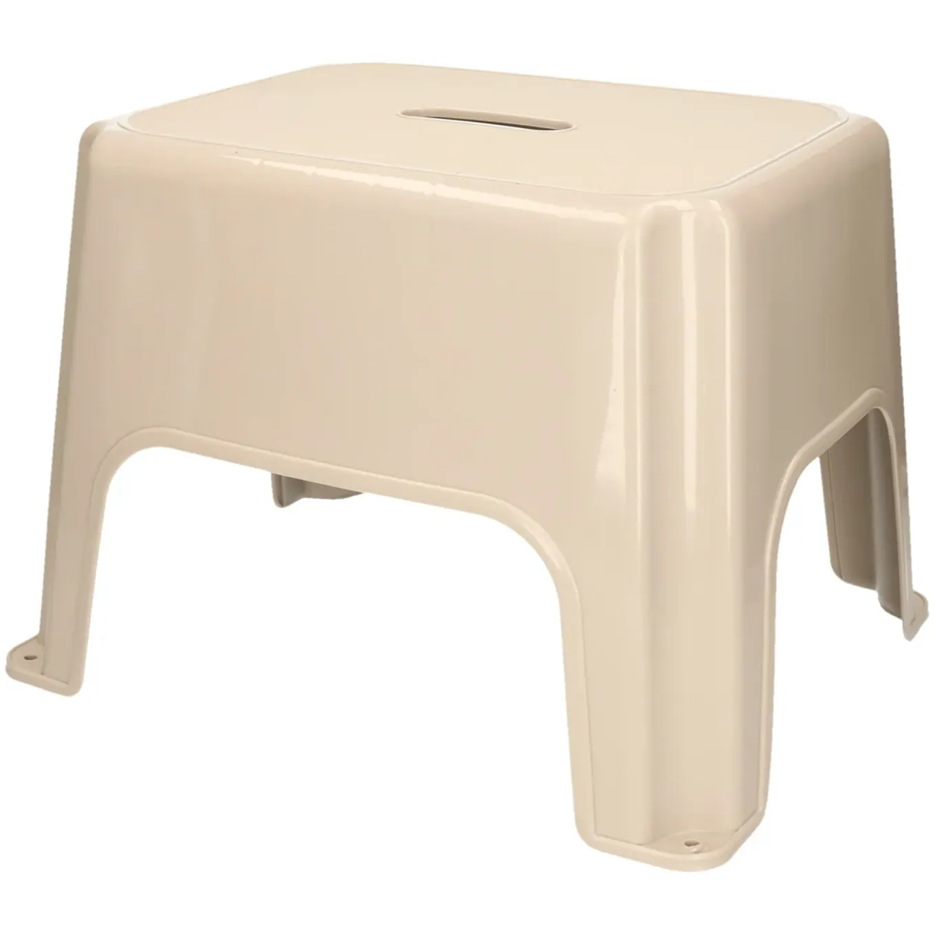 Plasticforte Keuken Krukje/opstapje - Beige - Kunststof - 28 Cm