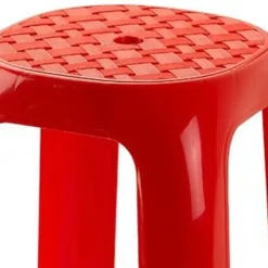 Plasticforte Keuken Krukje/opstapje - Rood - Kunststof - 46 Cm
