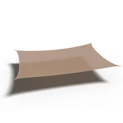 Platinum schaduwdoek Coolfit L400 x B300 cm - Zandkleurige rechthoekige schaduwdoek - HDPE 285 gr/m²