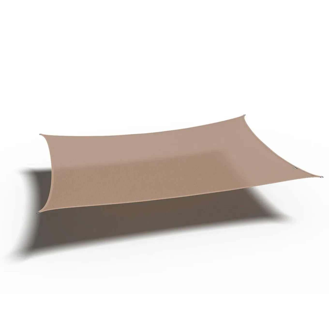 Platinum schaduwdoek Coolfit L400 x B300 cm - Zandkleurige rechthoekige schaduwdoek - HDPE 285 gr/m²