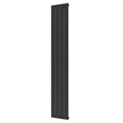 Plieger Cavallino Retto Designradiator Verticaal Enkel Middenaansluiting 1800x298mm 614w Zwart