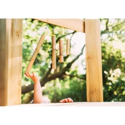 Plum Speeltoestel Treehouse Hout Discovery Woodland Naturel Met Groenex Glijbaan