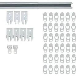 Plus uitschuifbare gordijnrail wit 160-300 cm
