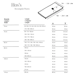 Poalgi - Douchebak Extra Plat Antislip - Serie Hos's - Zwart - 70x90 Cm - Textuur Leisteen