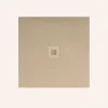 Poalgi - Douchebak Extra Plat Antislip - Serie Hos's - Beige - 80x80 Cm - Textuur Leisteen
